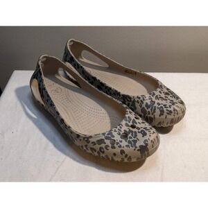 CROCS Womens US 9 Tan Brown Kadee Comfort Ballett Flats